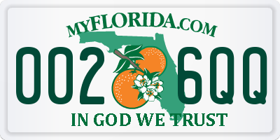 FL license plate 0026QQ