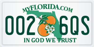 FL license plate 0026QS