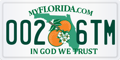 FL license plate 0026TM