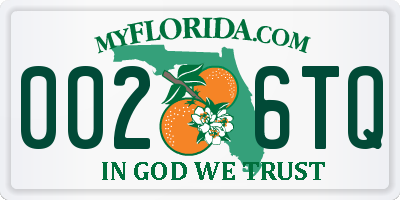 FL license plate 0026TQ