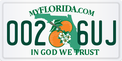 FL license plate 0026UJ