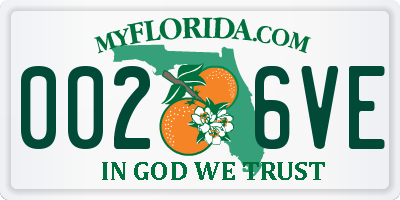 FL license plate 0026VE