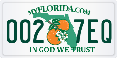 FL license plate 0027EQ