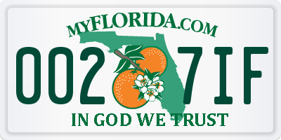 FL license plate 0027IF