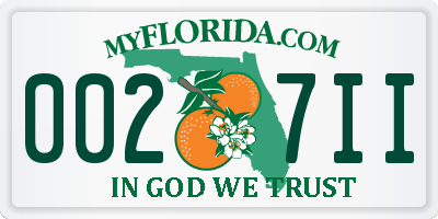 FL license plate 0027II