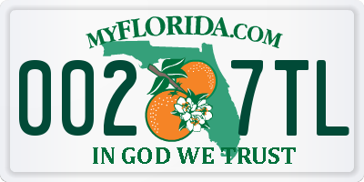 FL license plate 0027TL
