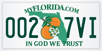 FL license plate 0027VI