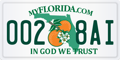 FL license plate 0028AI