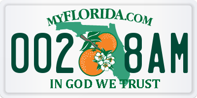 FL license plate 0028AM