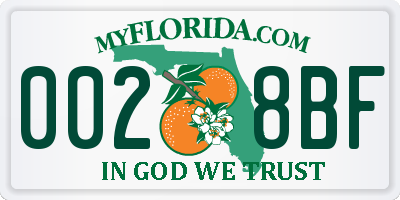 FL license plate 0028BF