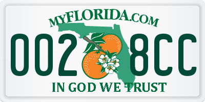 FL license plate 0028CC