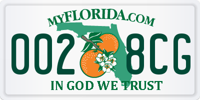 FL license plate 0028CG