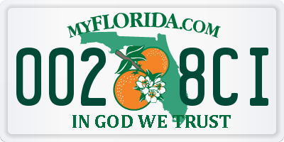 FL license plate 0028CI