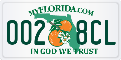 FL license plate 0028CL