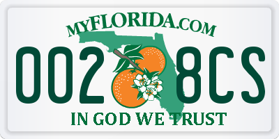FL license plate 0028CS