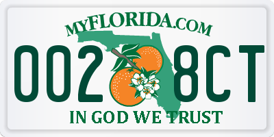 FL license plate 0028CT