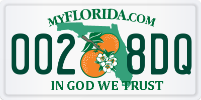 FL license plate 0028DQ