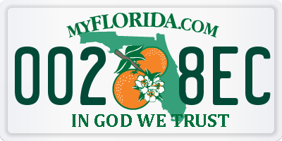 FL license plate 0028EC