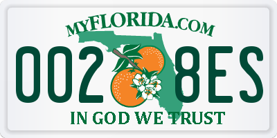 FL license plate 0028ES
