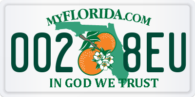 FL license plate 0028EU