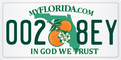 FL license plate 0028EY