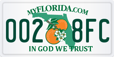 FL license plate 0028FC