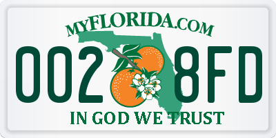 FL license plate 0028FD