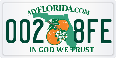 FL license plate 0028FE