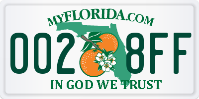 FL license plate 0028FF
