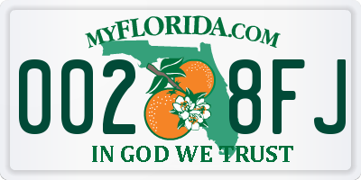 FL license plate 0028FJ