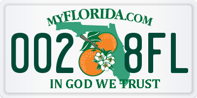 FL license plate 0028FL