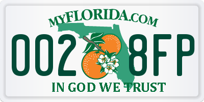FL license plate 0028FP