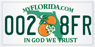 FL license plate 0028FR