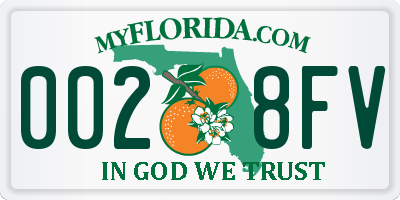 FL license plate 0028FV
