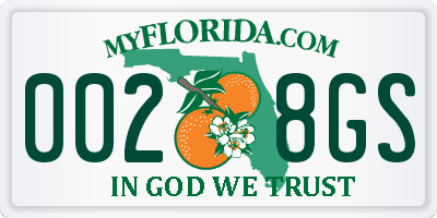 FL license plate 0028GS