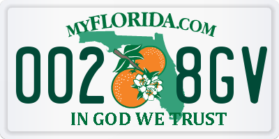 FL license plate 0028GV