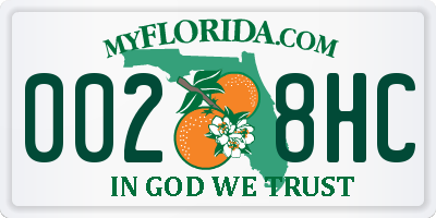 FL license plate 0028HC