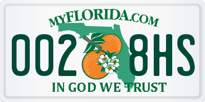 FL license plate 0028HS