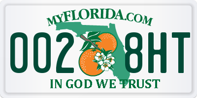 FL license plate 0028HT