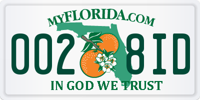 FL license plate 0028ID