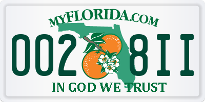 FL license plate 0028II