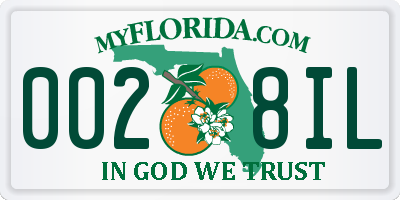FL license plate 0028IL
