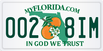 FL license plate 0028IM