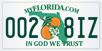 FL license plate 0028IZ