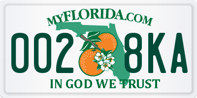 FL license plate 0028KA
