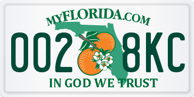 FL license plate 0028KC