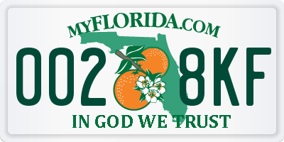 FL license plate 0028KF