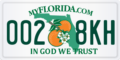 FL license plate 0028KH
