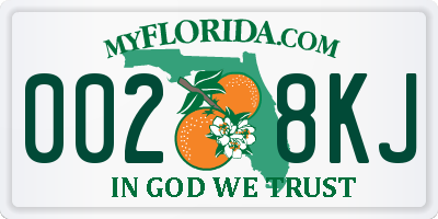 FL license plate 0028KJ