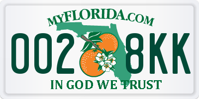 FL license plate 0028KK